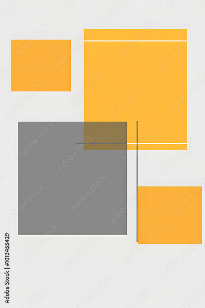 Fototapeta premium Abstract Yellow and Gray Minimalist Background Design