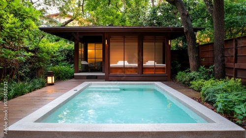 Wallpaper Mural Wellness retreat, peaceful forest spa setting Torontodigital.ca