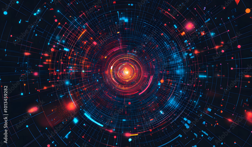 Glowing big data on a colorful background. 3d illustration design Glowing big data on a colorful background. 3d illustration design