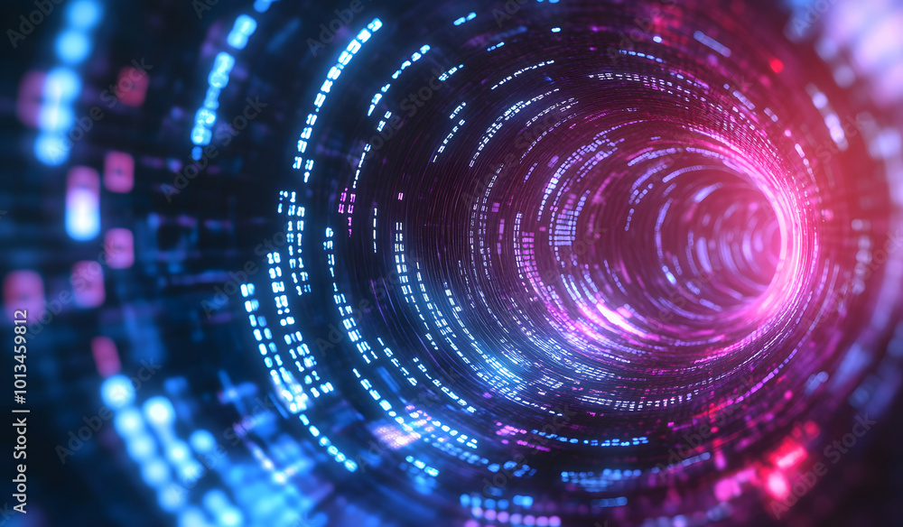 Glowing big data on a colorful background. 3d illustration design Glowing big data on a colorful background. 3d illustration design
