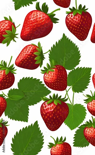 strawberry seamless pattern