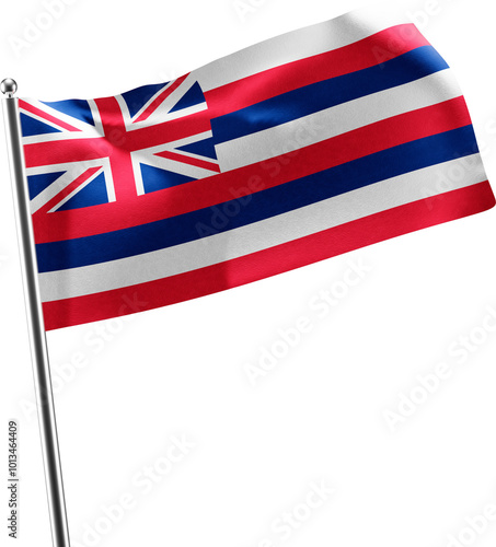 Hawaii Realistic Waving Flag