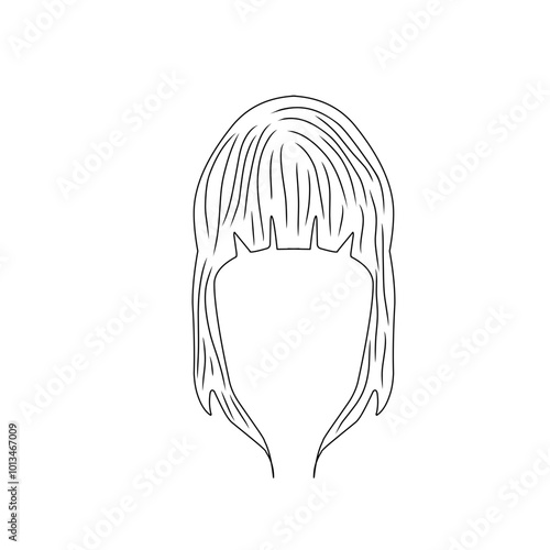 illustration of woman's hairline