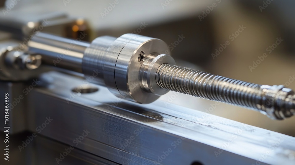 Close-up of a Metal Screw Mechanism Close-up of a Metal Screw Mechanism