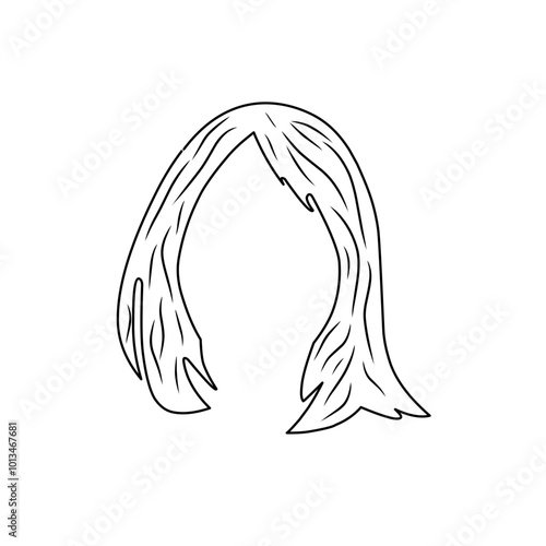 illustration of woman's hairline