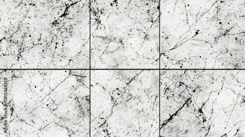 A seamless texture map of flat, light grey granite tiles, perfect for ...