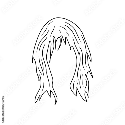 illustration of woman's hairline