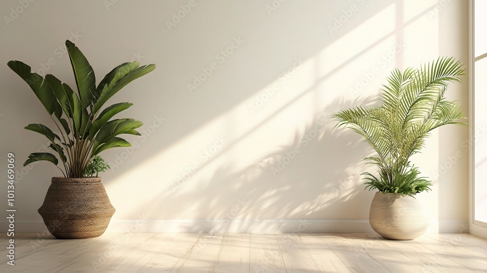 Stylish Indoor Plants in Modern Minimalist Setting Stylish Indoor Plants in Modern Minimalist Setting