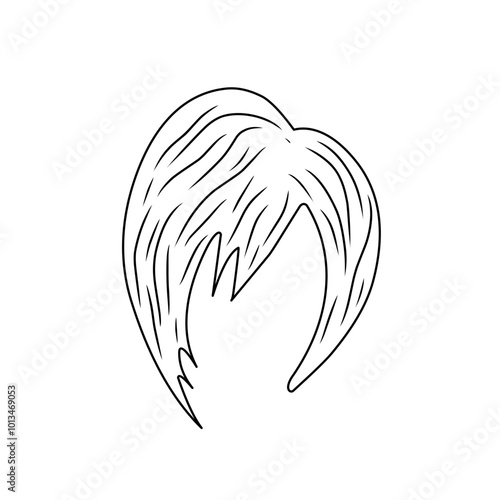 illustration of woman's hairline