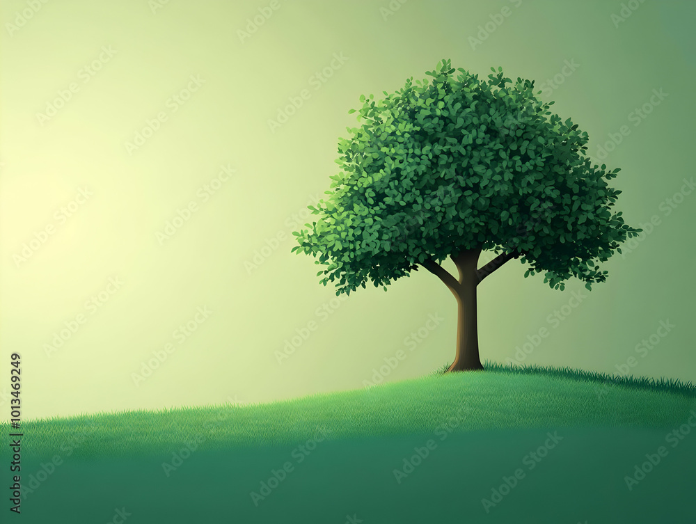 Flat Glossy Green Background with Glowing Tree Symbolizing Environmental Justice - Perfect for Human Rights Day Messaging and Campaigns Flat Glossy Green Background with Glowing Tree Symbolizing Environmental Justice - Perfect for Human Rights Day Messaging and Campaigns