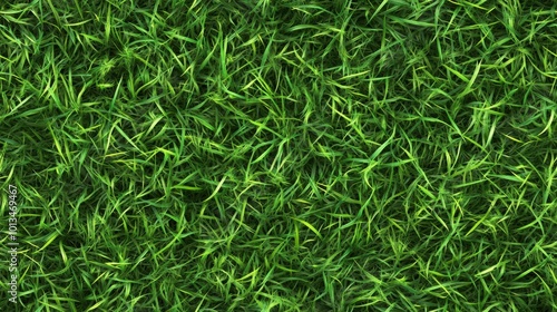 Realistic seamless top view of grass texture, ideal for landscaping projects, game environments, or outdoor design elements..