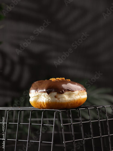 donut on a plate