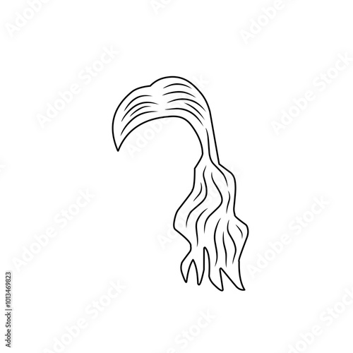 illustration of woman's hairline