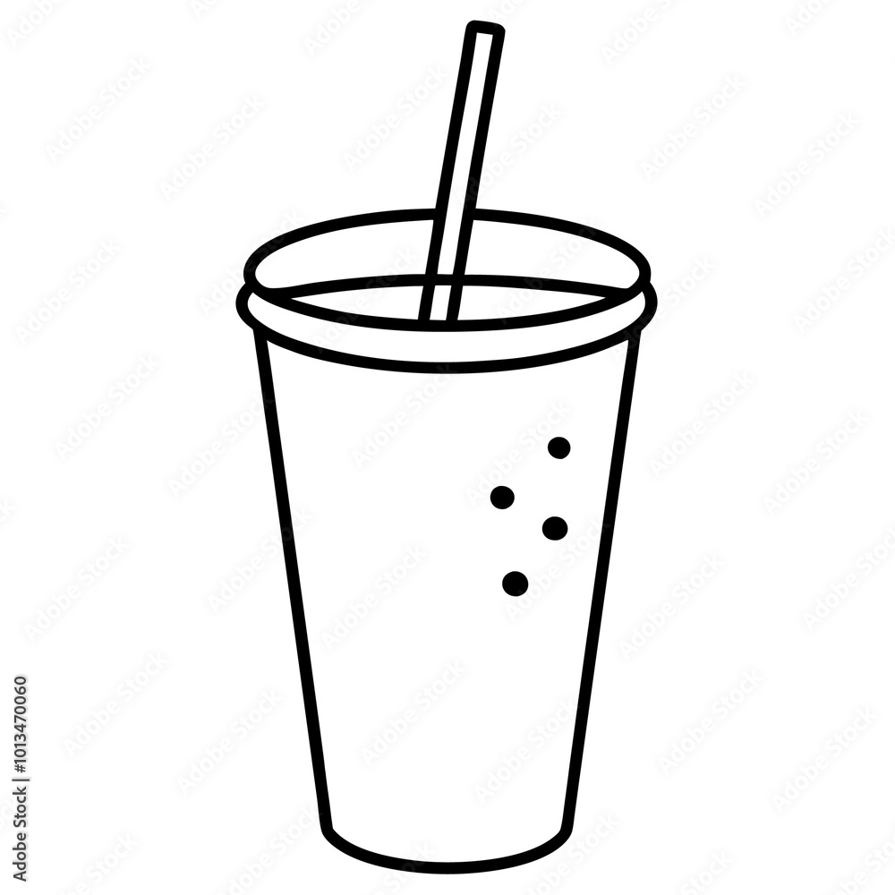 simple milk tea outline coloring book page line art drawing simple milk tea outline coloring book page line art drawing