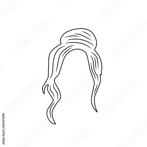 illustration of woman's hairline