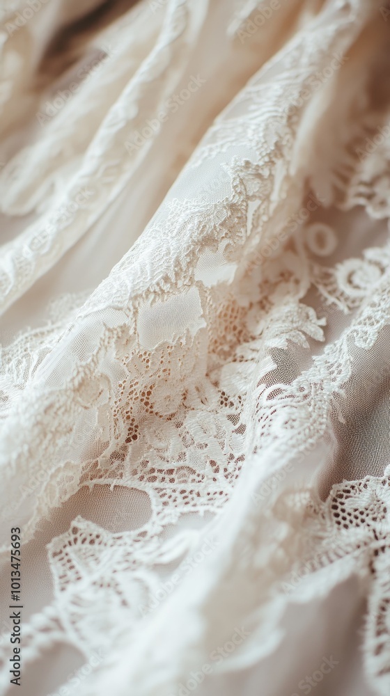 Elegant lace fabric with intricate patterns, perfect for bridal wear, fashion design, and textile artistry. Elegant lace fabric with intricate patterns, perfect for bridal wear, fashion design, and textile artistry.