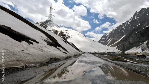 zero point kashmir to zojila pass road 4k video photo