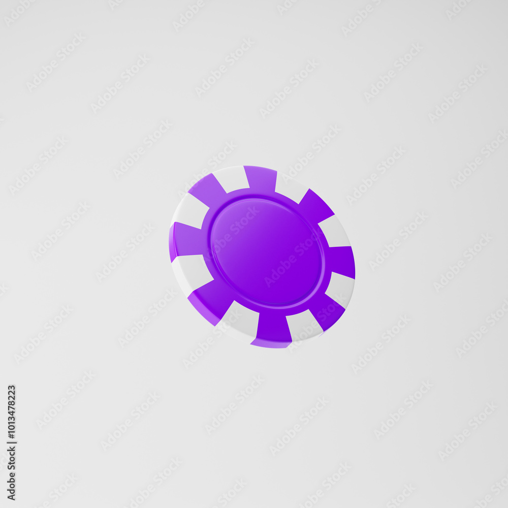 Casino chip icon isolated over white background. 3D rendering. Casino chip icon isolated over white background. 3D rendering.
