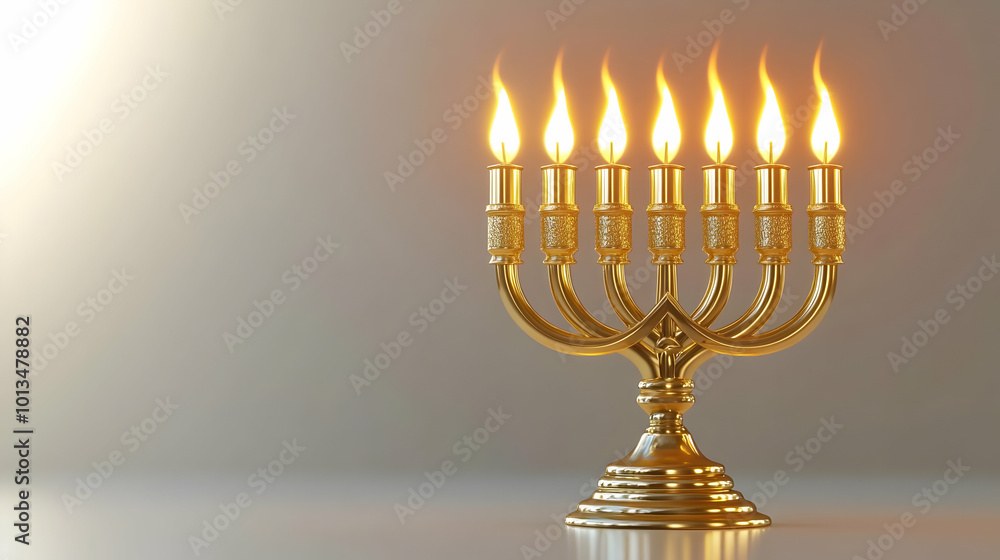 3D Isolated Menorah and Dreidel Icon on White Background � Perfect for Infographics Combining Symbolic Elements in Medium Shot Focus 3D Isolated Menorah and Dreidel Icon on White Background � Perfect for Infographics Combining Symbolic Elements in Medium Shot Focus