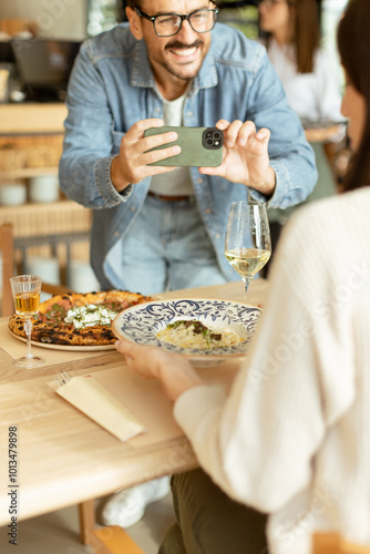 Couple enjoying a cozy meal...