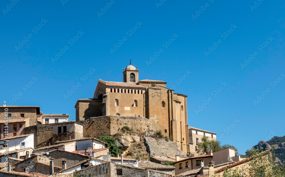 Church of San Salvador built between the 12th and 16th centuries in Murillo de Gallego. Zaragoza, Aragon, Spain.