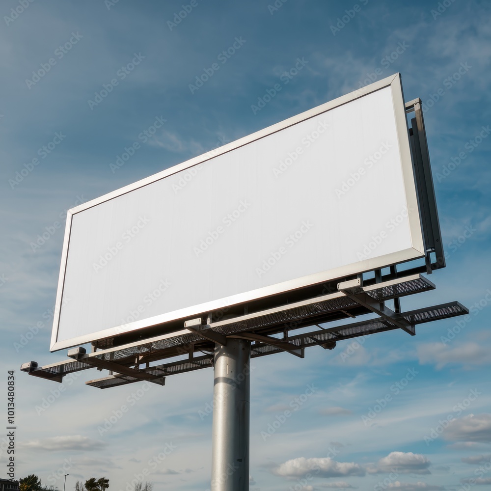blank billboard on blue sky background blank billboard on blue sky background