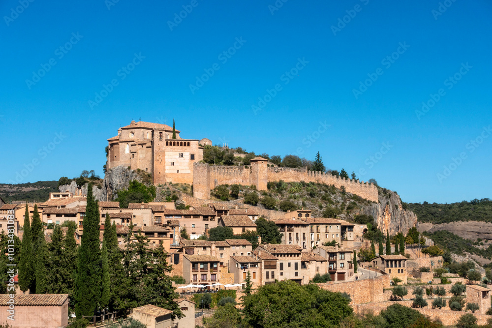 View of the beautiful town of Alquezar. Huesca, Aragon, Spain. View of the beautiful town of Alquezar. Huesca, Aragon, Spain.