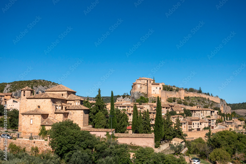 View of the beautiful town of Alquezar. Huesca, Aragon, Spain. View of the beautiful town of Alquezar. Huesca, Aragon, Spain.