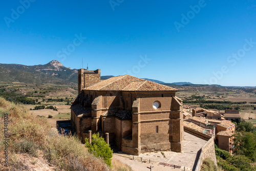 Collegiate church of Santa Maria la Mayor from the 16th century in the town of Bolea. Huesca, Aragon, Spain. photo