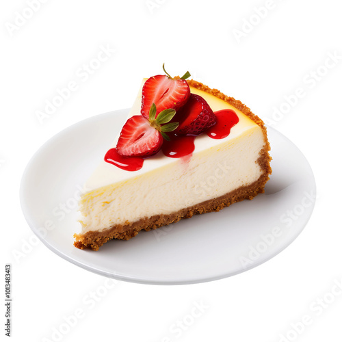 cheesecake with strawberries