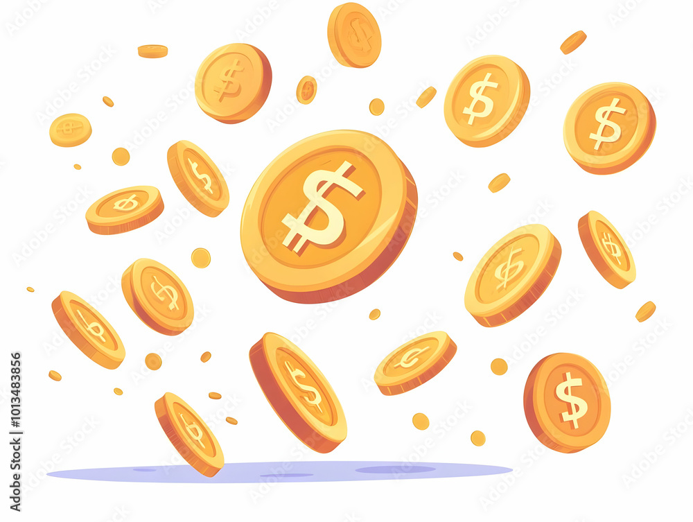 Dynamic Flat Dreidel Spinning in Mid-Air Surrounded by Floating Hanukkah Gelt Coins | Modern Twist on Traditional Elements in White Background - Ideal for Creative Designs Dynamic Flat Dreidel Spinning in Mid-Air Surrounded by Floating Hanukkah Gelt Coins | Modern Twist on Traditional Elements in White Background - Ideal for Creative Designs