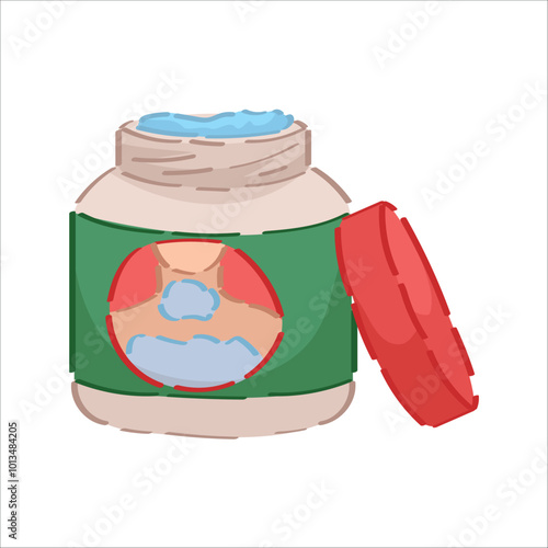 Chest rub ointment on white background