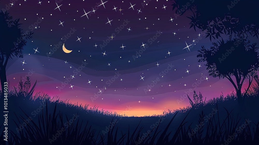 constellations and stars in the night sky with twinkling lights above dark forest constellations and stars in the night sky with twinkling lights above dark forest