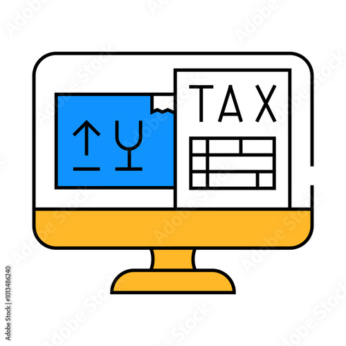 tax wholesale line icon vector. tax wholesale sign. isolated symbol illustration