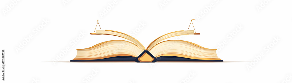 Fototapeta premium Isolated Human Rights Book Icon Symbolizing Education and Justice for Human Rights Day � Modern Vector Design for Infographics