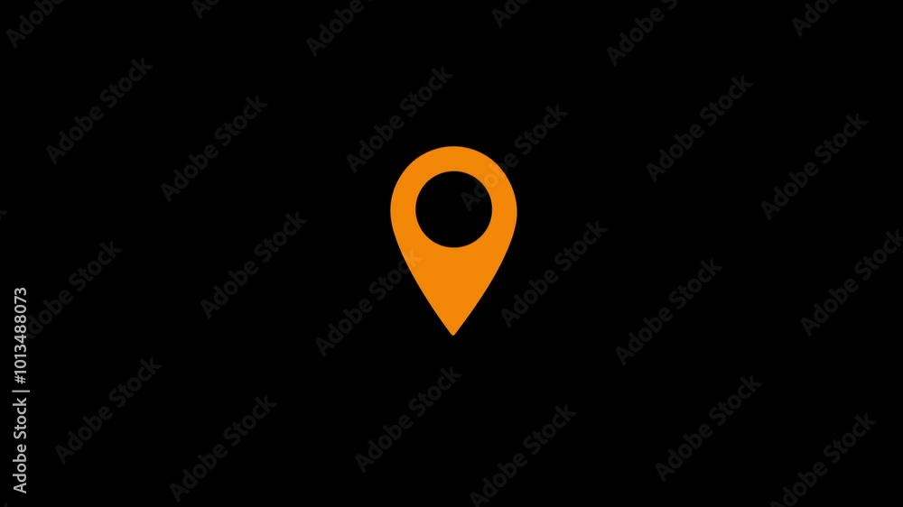 GPS pin marker animation on background. location symbol on flat background. GPS marker, Adrress, Location, Point. GPS pin marker animation on background. location symbol on flat background. GPS marker, Adrress, Location, Point.