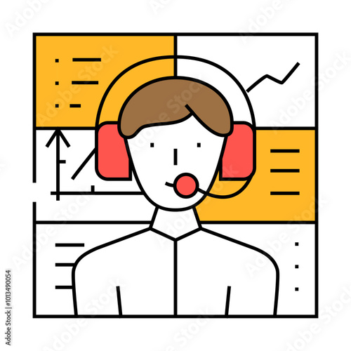 broker wholesale line icon vector. broker wholesale sign. isolated symbol illustration
