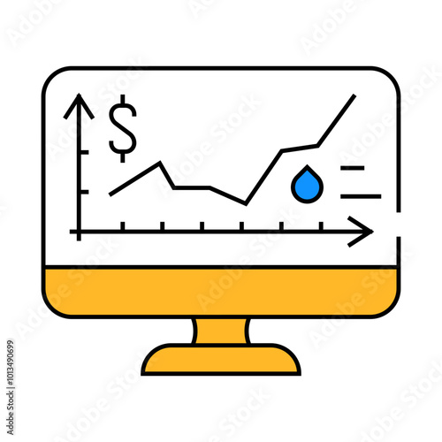 price rise wholesale line icon vector. price rise wholesale sign. isolated symbol illustration
