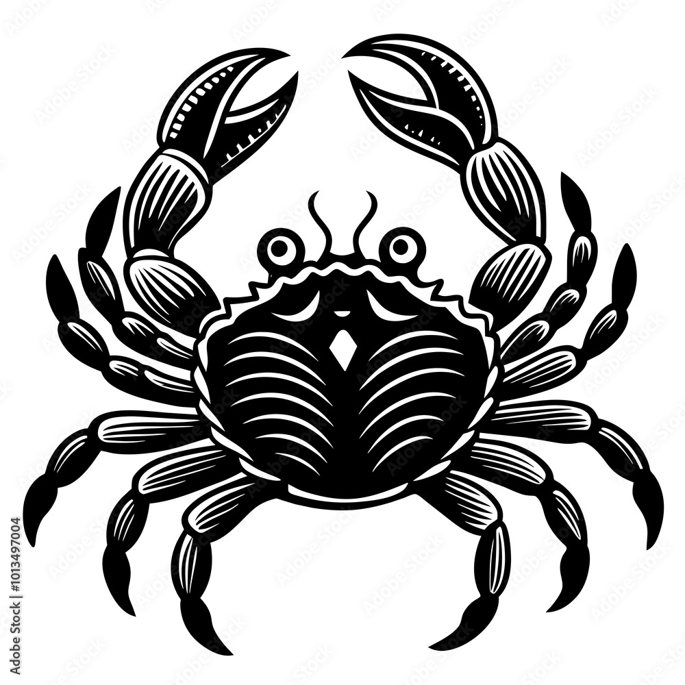 Crab Silhouette Vector isolated on a white background, Sea Crab black Silhouette Clipart Crab Silhouette Vector isolated on a white background, Sea Crab black Silhouette Clipart