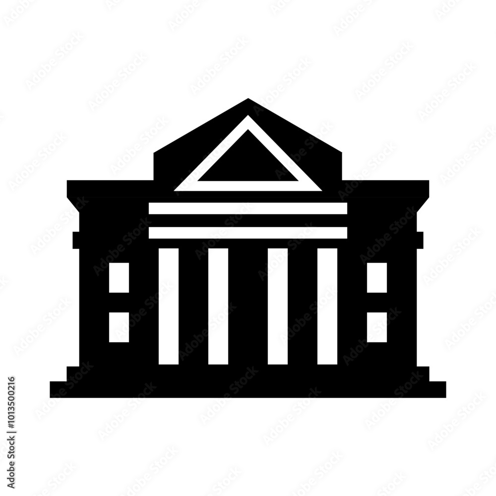 Bank icon on white background. Vector illustration. Bank icon on white background. Vector illustration.