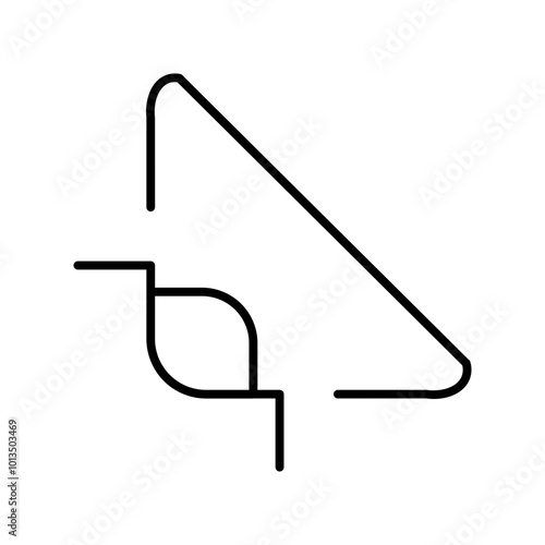 triangle line icon