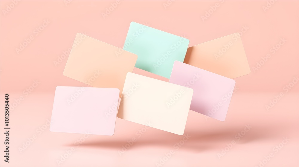 Pastel Credit Cards Set Pastel Credit Cards Set