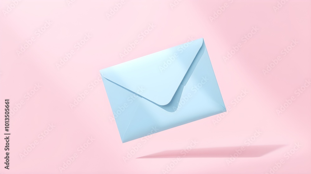 Pastel Blue Envelope Mockup Pastel Blue Envelope Mockup