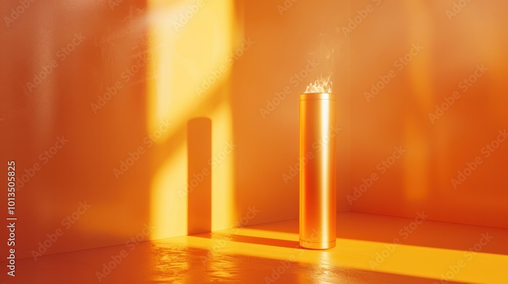 Striking abstract composition featuring glowing geometric shapes in a vibrant blend of orange and yellow hues creating a sense of warmth energy and modern minimalist design Striking abstract composition featuring glowing geometric shapes in a vibrant blend of orange and yellow hues creating a sense of warmth energy and modern minimalist design