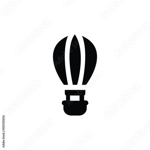 Creative hot air balloon vector art illustration.