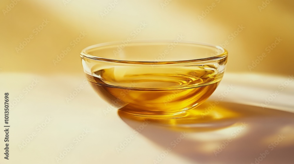 Golden Oil in a Glass Bowl: A Culinary Delight Golden Oil in a Glass Bowl: A Culinary Delight