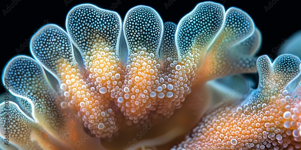 Bacteria forming patterns on tongue surface, macro photography style Bacteria forming patterns on tongue surface, macro photography style