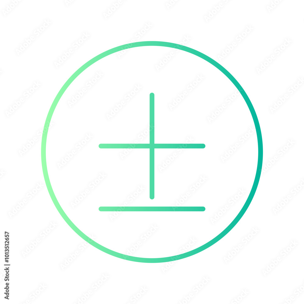 Obraz premium plus minus gradient icon