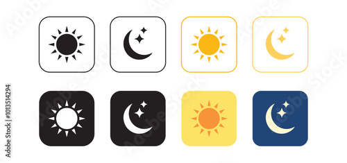 Day and night mode icon. ux ui interface design
