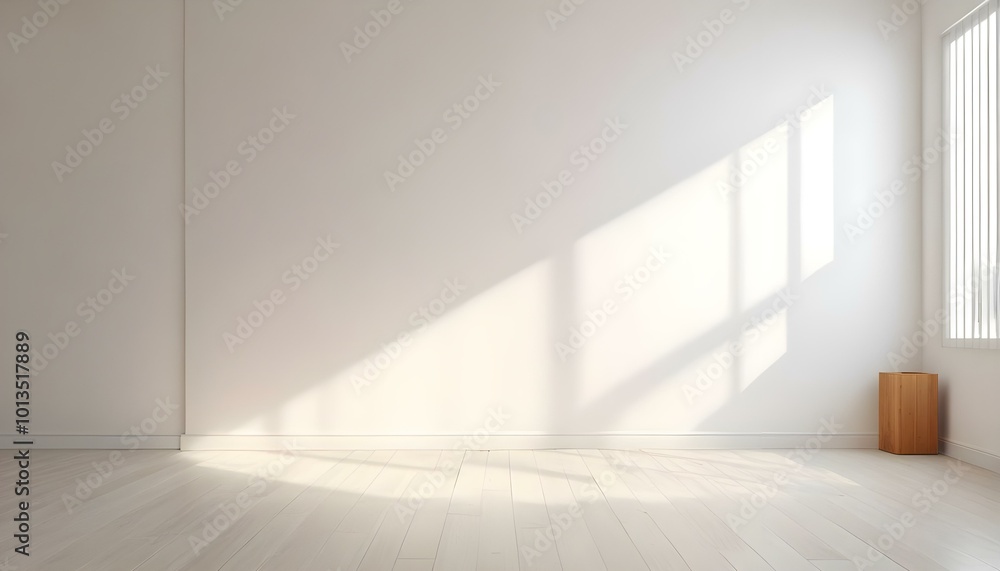 Empty white room with wooden floor and large windows letting in natural light. Empty white room with wooden floor and large windows letting in natural light.